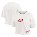Front/Back: White cropped tee, red Primary logo on front