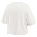 Back: White cropped tee, no design on back