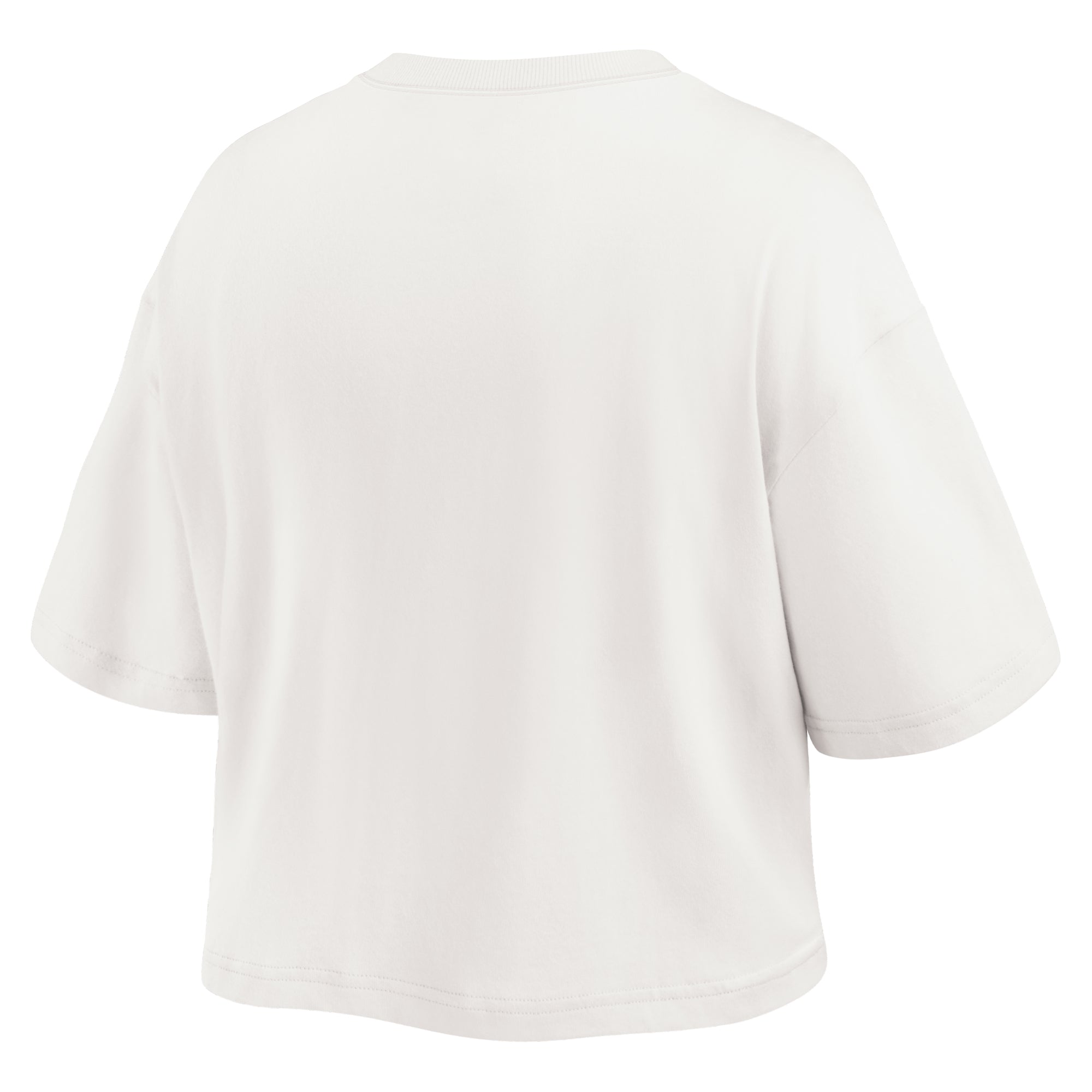 Back: White cropped tee, no design on back
