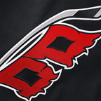 Close up of the Flags logo crest on the front