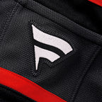 Close up of the white Fanatics logo at the back neckline