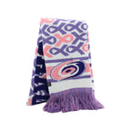 White scarf with pink and purple Cancer ribbons, Pink and purple Hurricanes primary logo
