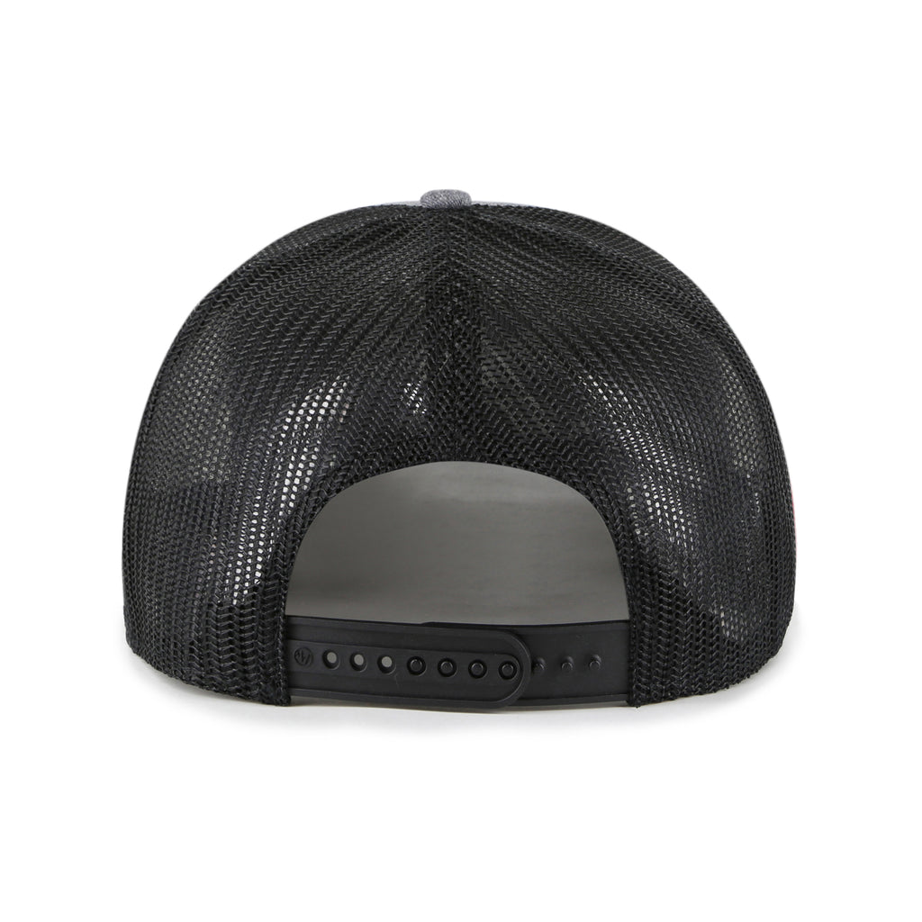 Back: Black meshback with black snapback straps
