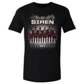 Art of 6 skaters standing at blueline, "SOUND THE SIREN" wordmark above skaters