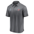 Front: Gray polo, primary logo on left chest, 2023 Playoffs logo on right chest