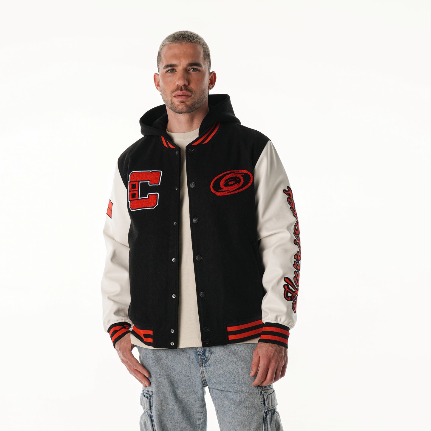 Wild Collective Hooded Varsity Jacket
