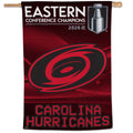 Red/black banner with Tonal logo in center, Eastern Conference Champions logo at top, "Carolina Hurricanes" at bottom