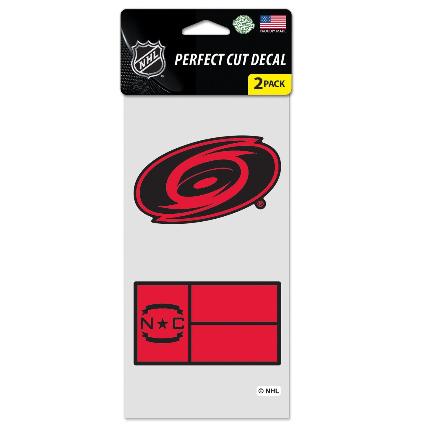 2 pack of decals: Tonal Primary logo and Red State Flag