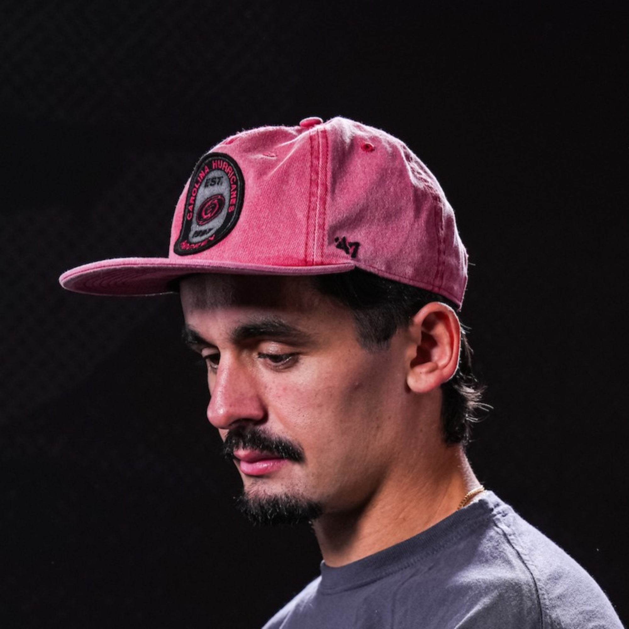 The hat being worn by Hurricanes forward Seth Jarvis