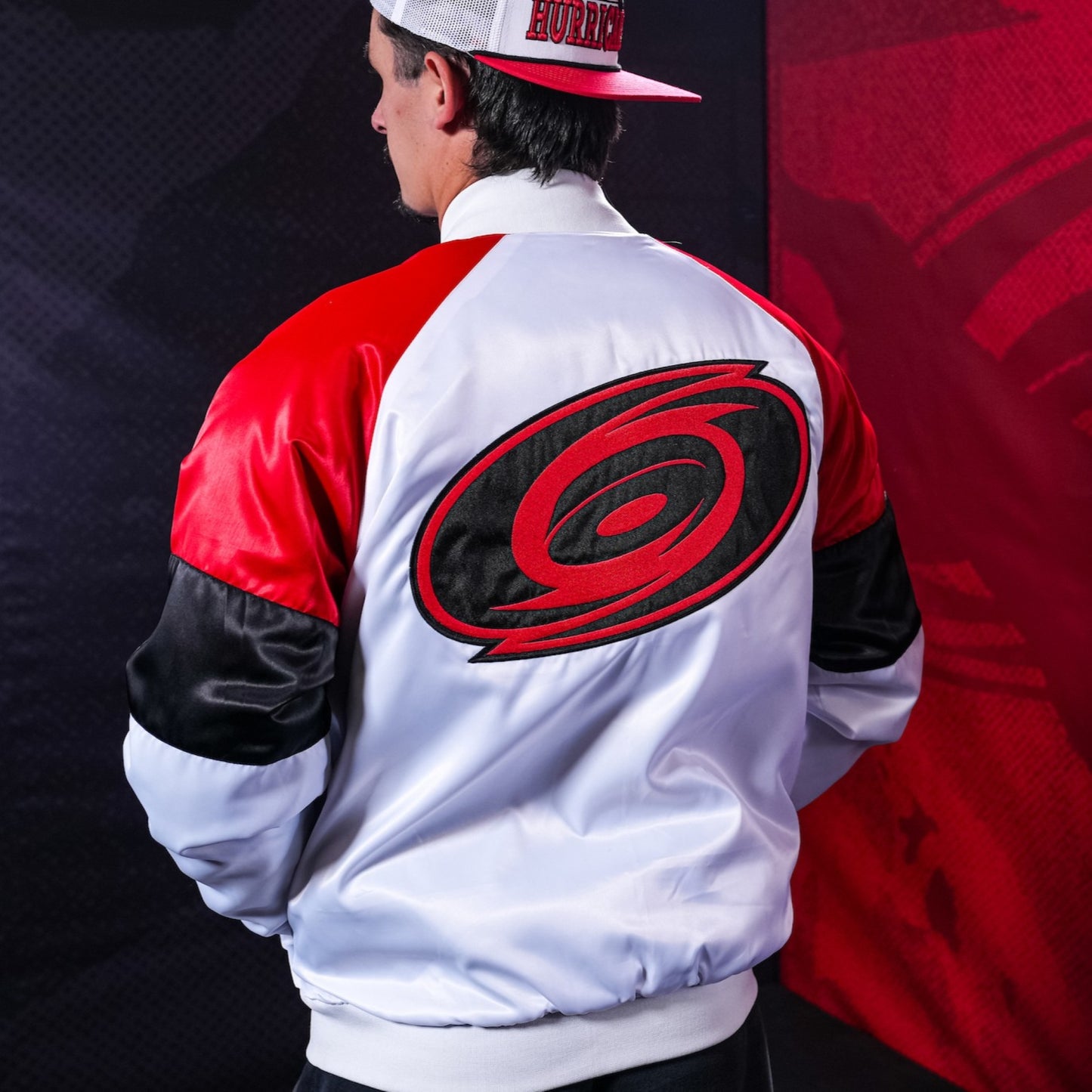 Canes Back: Primary Tonal logo across back of jacket