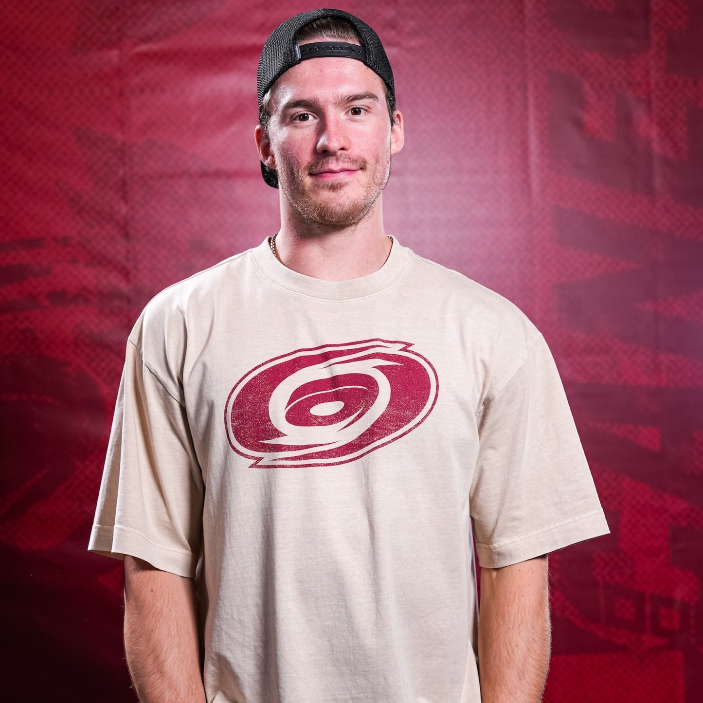 The t-shirt being worn by Hurricanes forward Andrei Svechnikov
