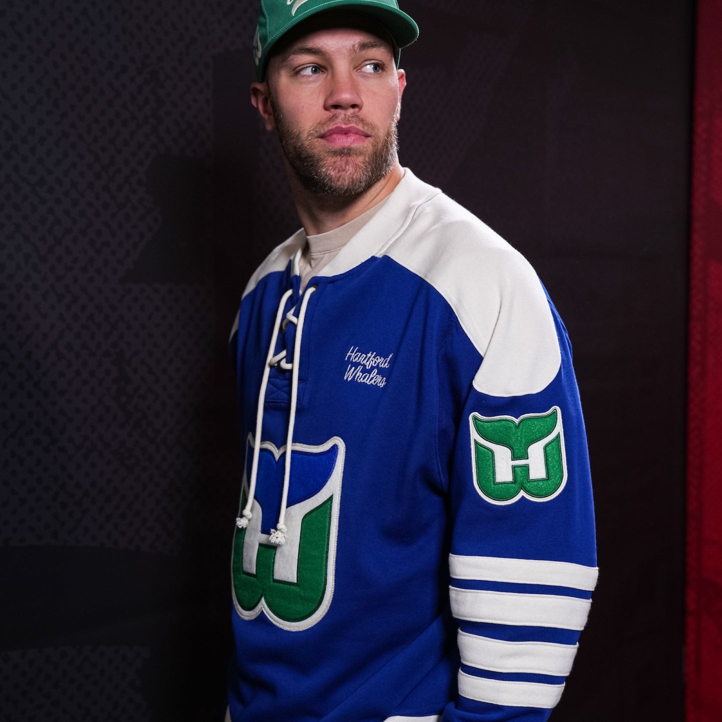 The lacer being worn by Hurricanes forward Taylor Hall