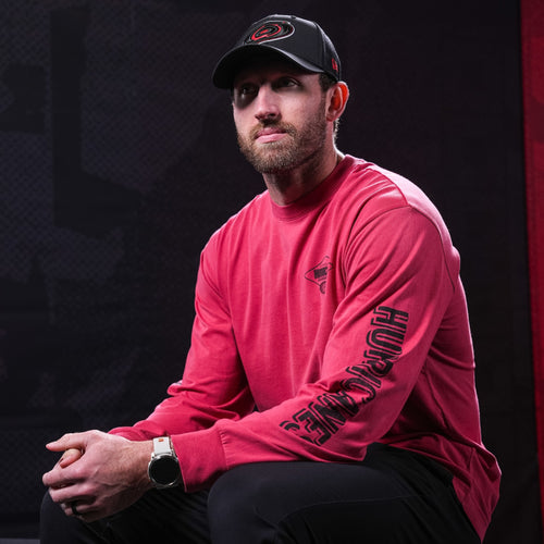 The shirt being worn by Hurricanes defenseman Jaccob Slavin