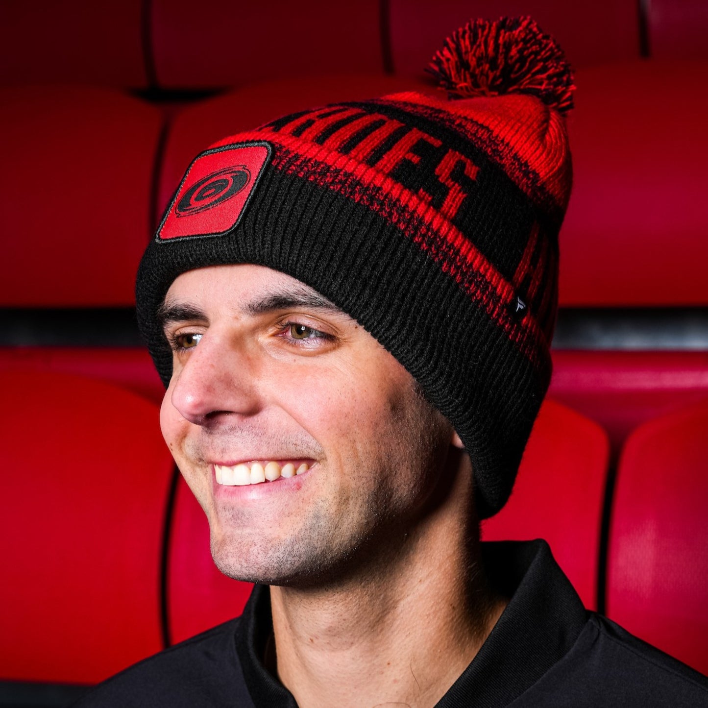 The beanie being worn by a model