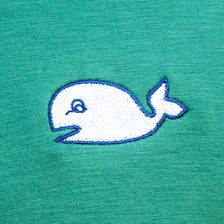 Close up of the Pucky logo on the front of the hoodie