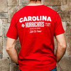 Back: "CAROLINA HURRICANES", "Bunch of Jerks", "Let's Go Canes" in white on back