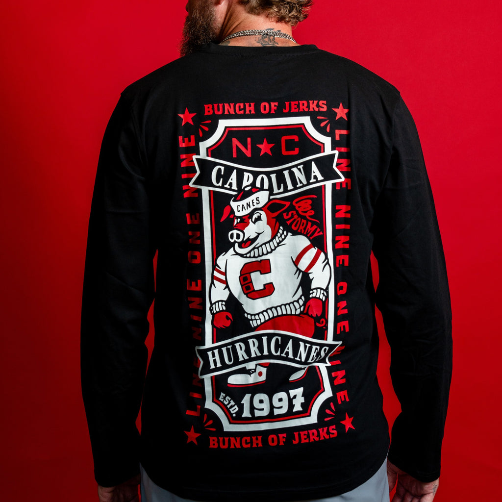 Back: Red/white rectangular art with Struttin' Stormy, various text