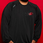 Black longsleeve tee, Tonal Primary logo on left chest