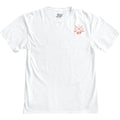Front: White tee, orange art of crossed sticks with '919' split around the sticks with Primary logo on left chest