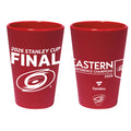 Red silicone shot glass; white art of Primary logo, "2026 Stanley Cup Final" & Eastern Conference Champions