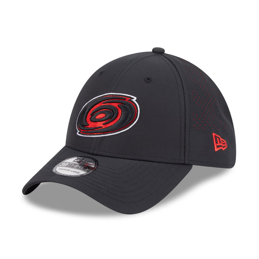 Front: Black fitted hat, Tonal logo with white outline on front