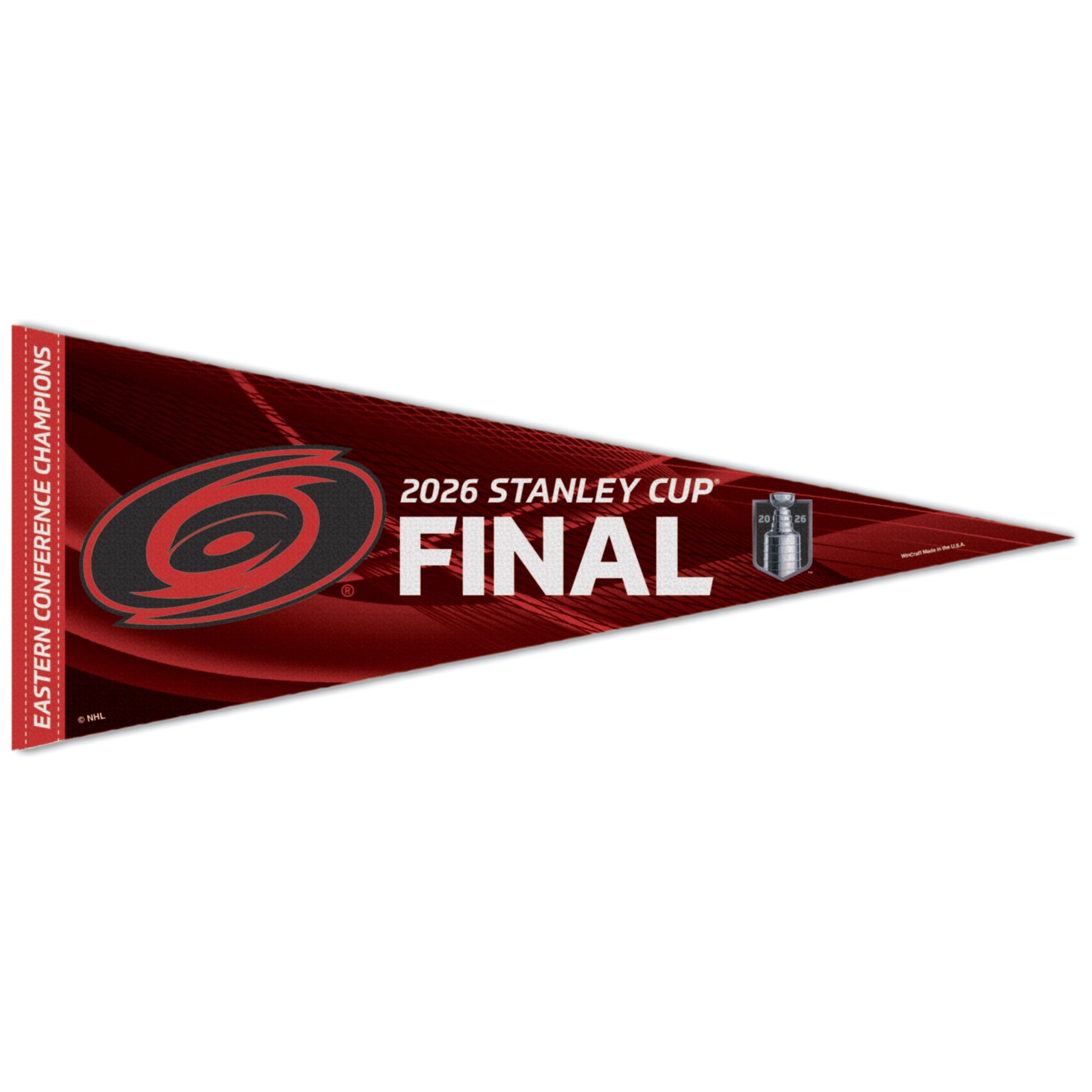 Pennant with red background, Tonal logo with "2026 Stanley Cup Final" wordmark/logo to right