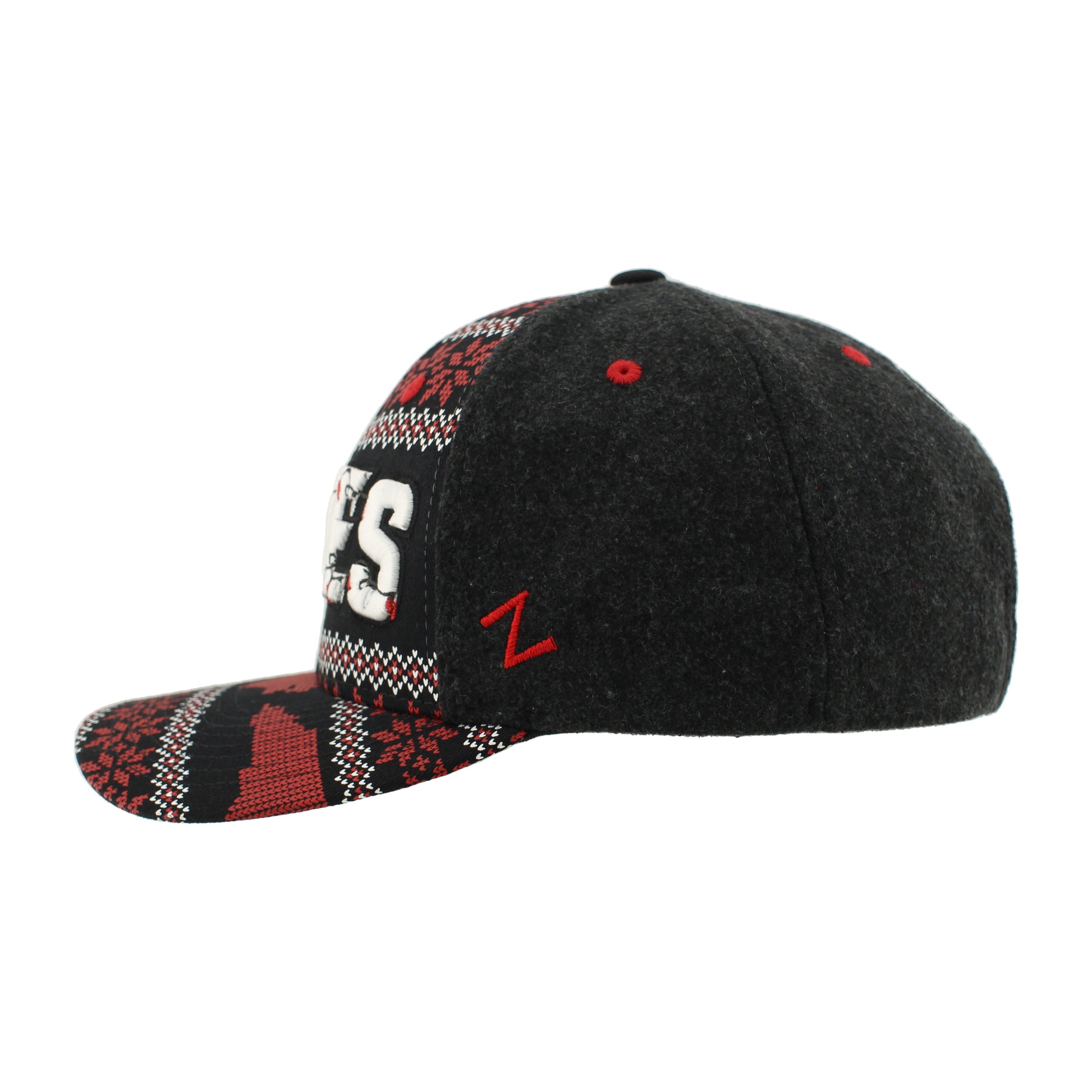 Left: Hat with red "Z" Zephyr logo on side