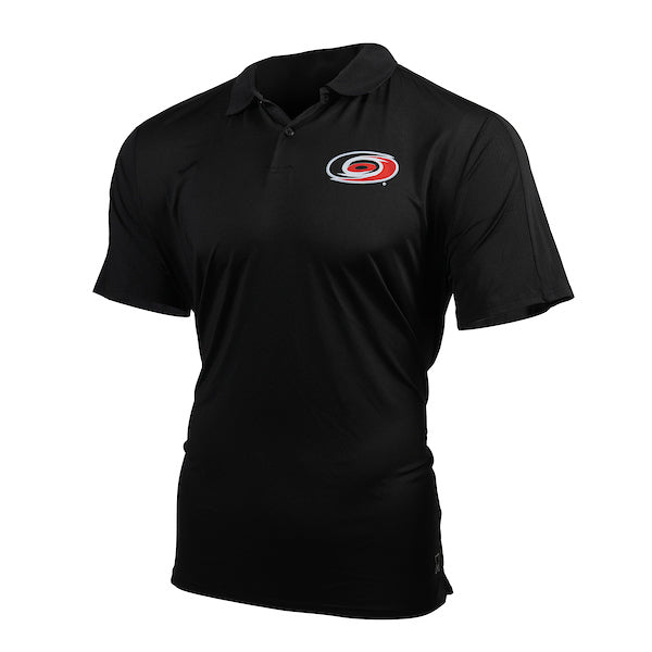 Black polo with Hurricanes primary logo on left chest