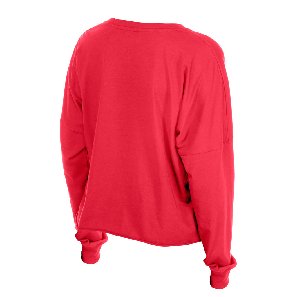 Back: Red longsleeve, no design on back