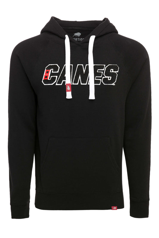 Sportiqe Jet Black Olsen Canes Logo Hood