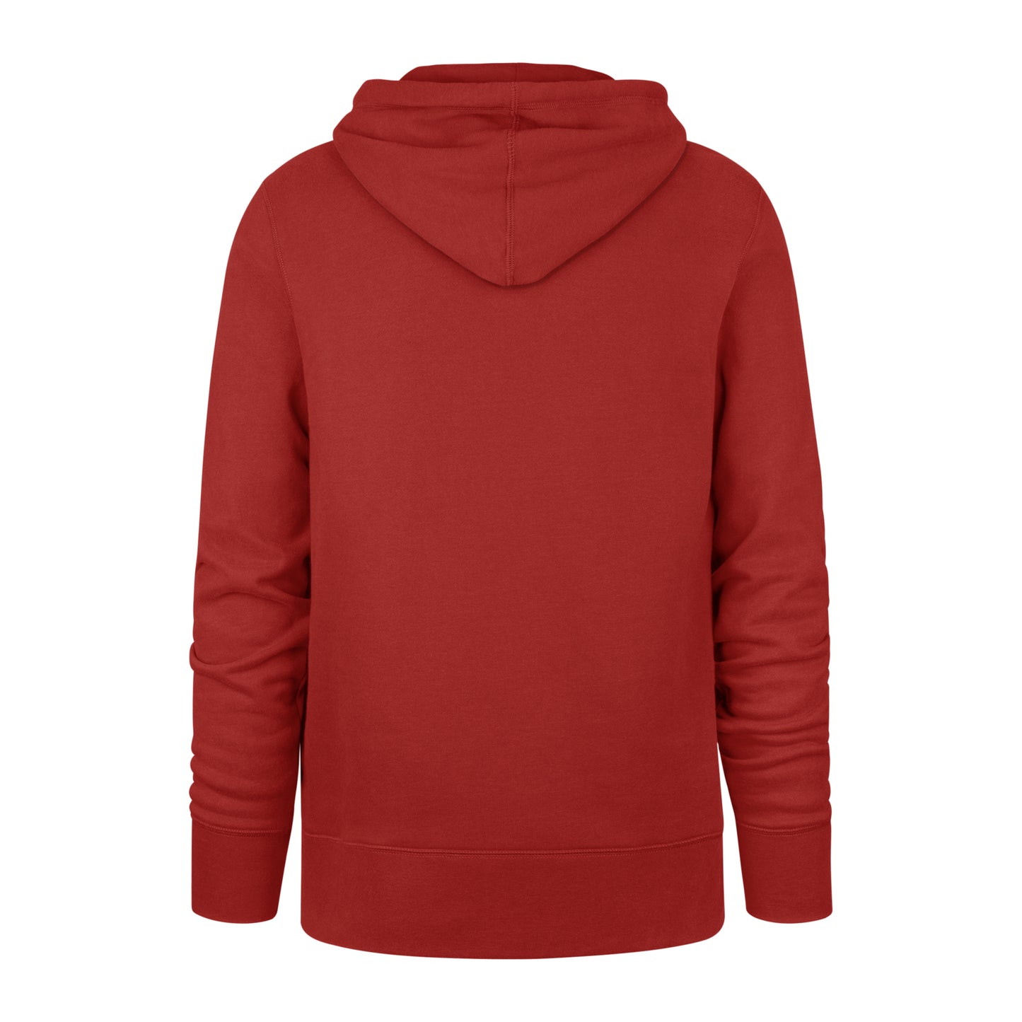 Back: Red hoodie, no design on back
