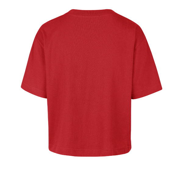 Back: Red cropped tee