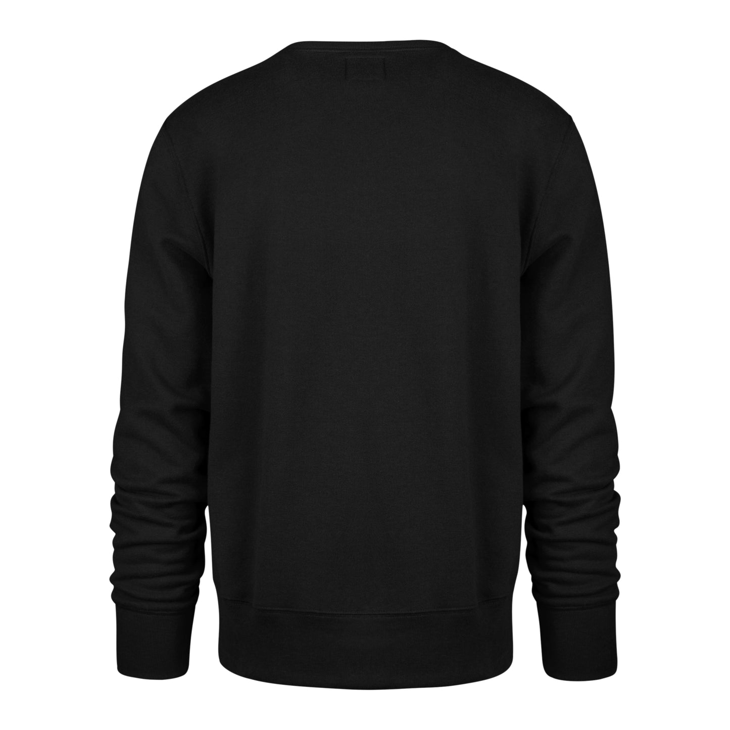 Back: Black crewneck, blank back