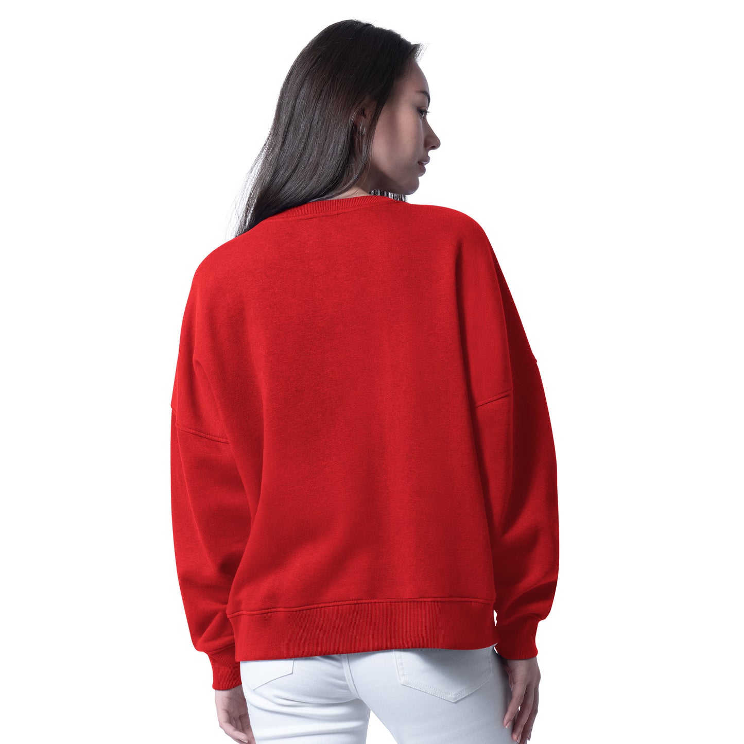 Back: Red sweatshirt