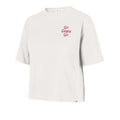 Front: Off-white tee, "Go Canes Go' in red cursive on left chest