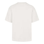 Back: White tee, no design on back