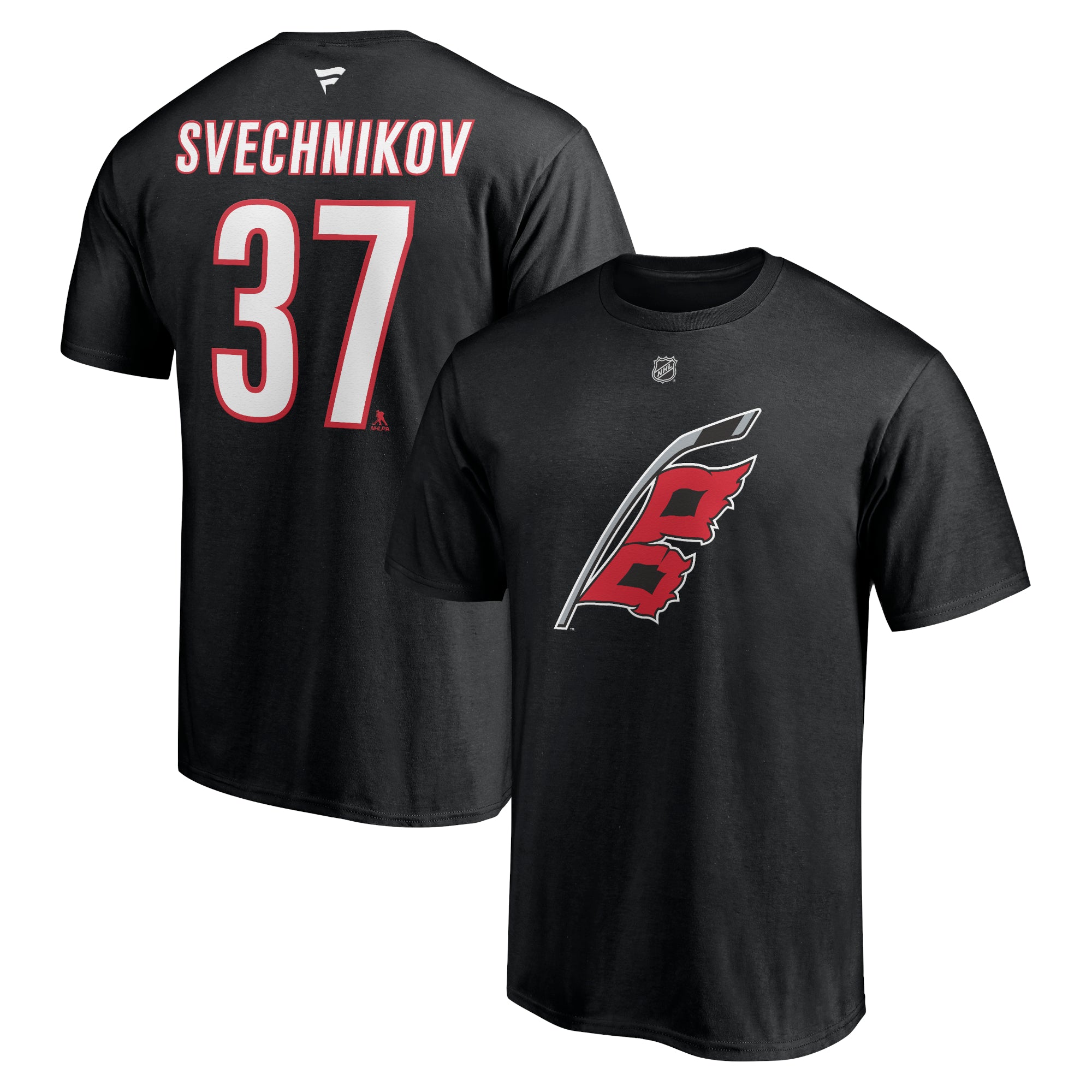 Front/Back: Flags logo on front, "SVECHNIKOV 37" in white and red on back