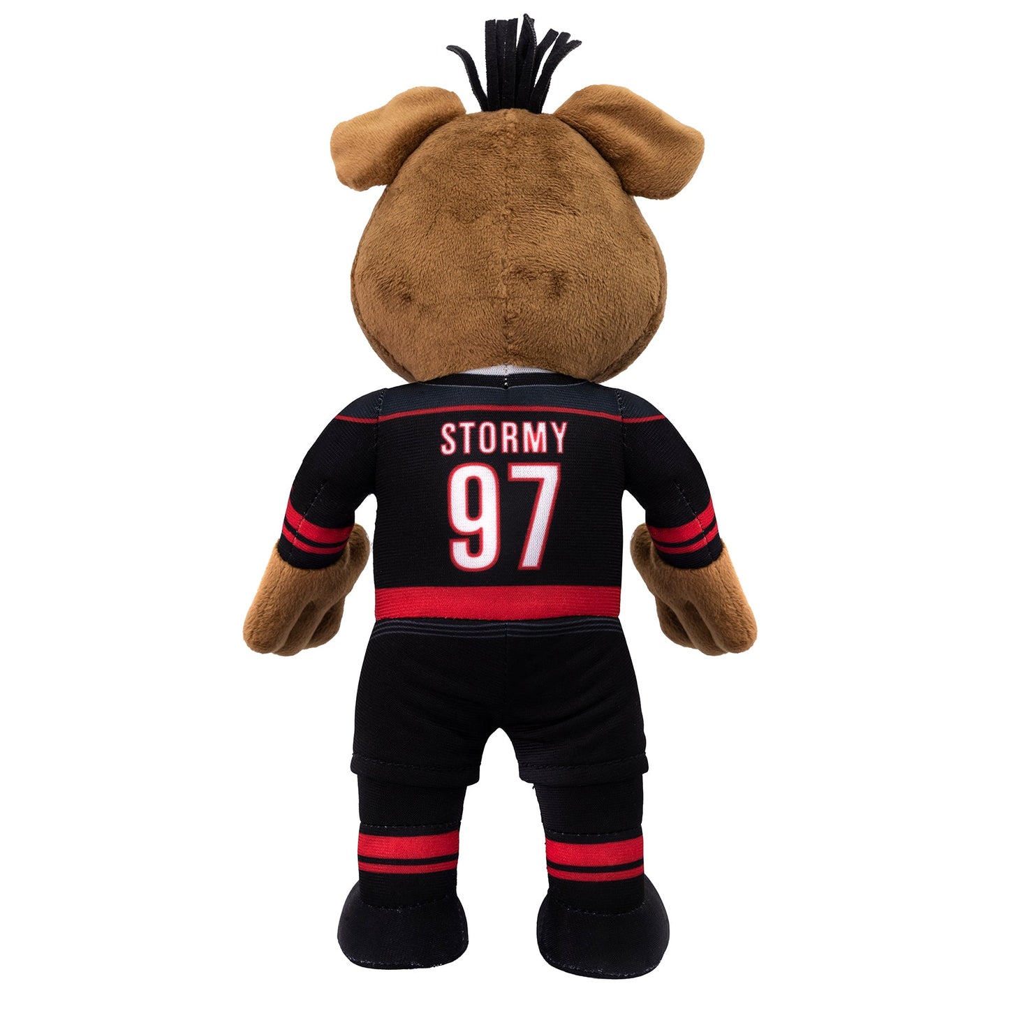 Back: 20" Plush Stormy wearing Black uniform that says Stormy 97 on back of jersey