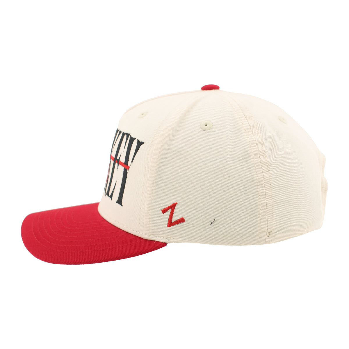 Left: Red 'z' Zephyr logo on left side