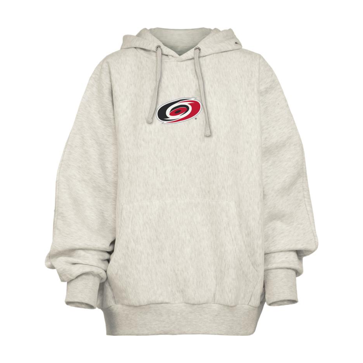 Cream hoodie with strings, Primary logo on chest