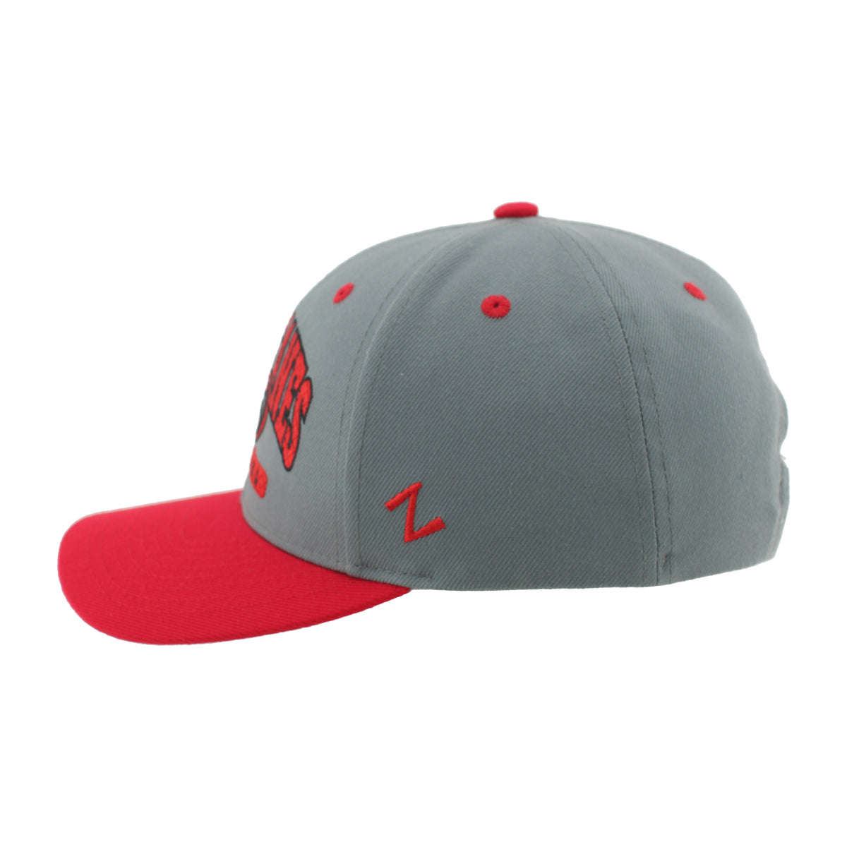 Left: Red 'z' Zephyr logo on left side