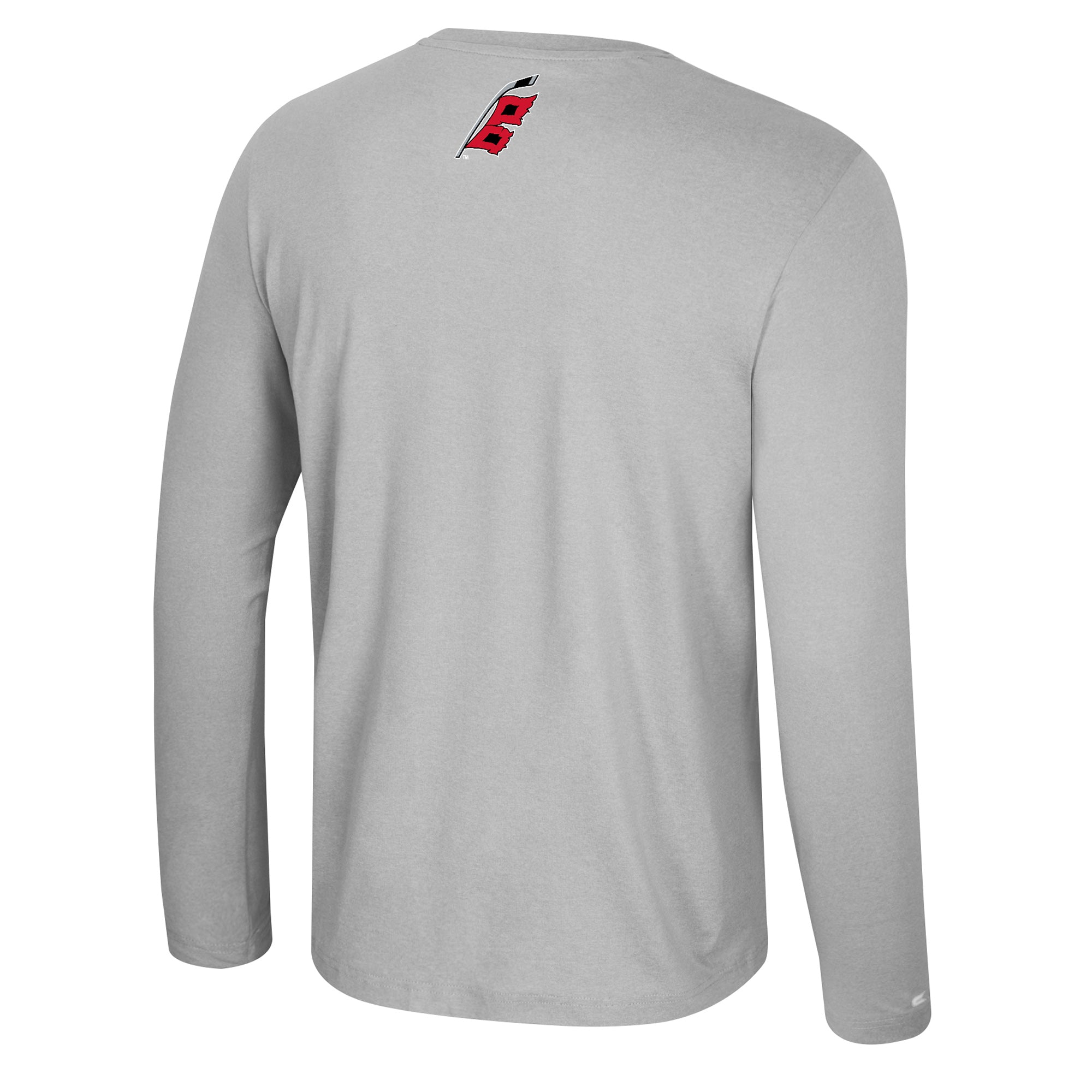 Back: Gray longsleeve, Hurricanes Flags logo at neckline