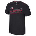 Black tee, "CAROLINA" in black and red gradient with primary logo above wording