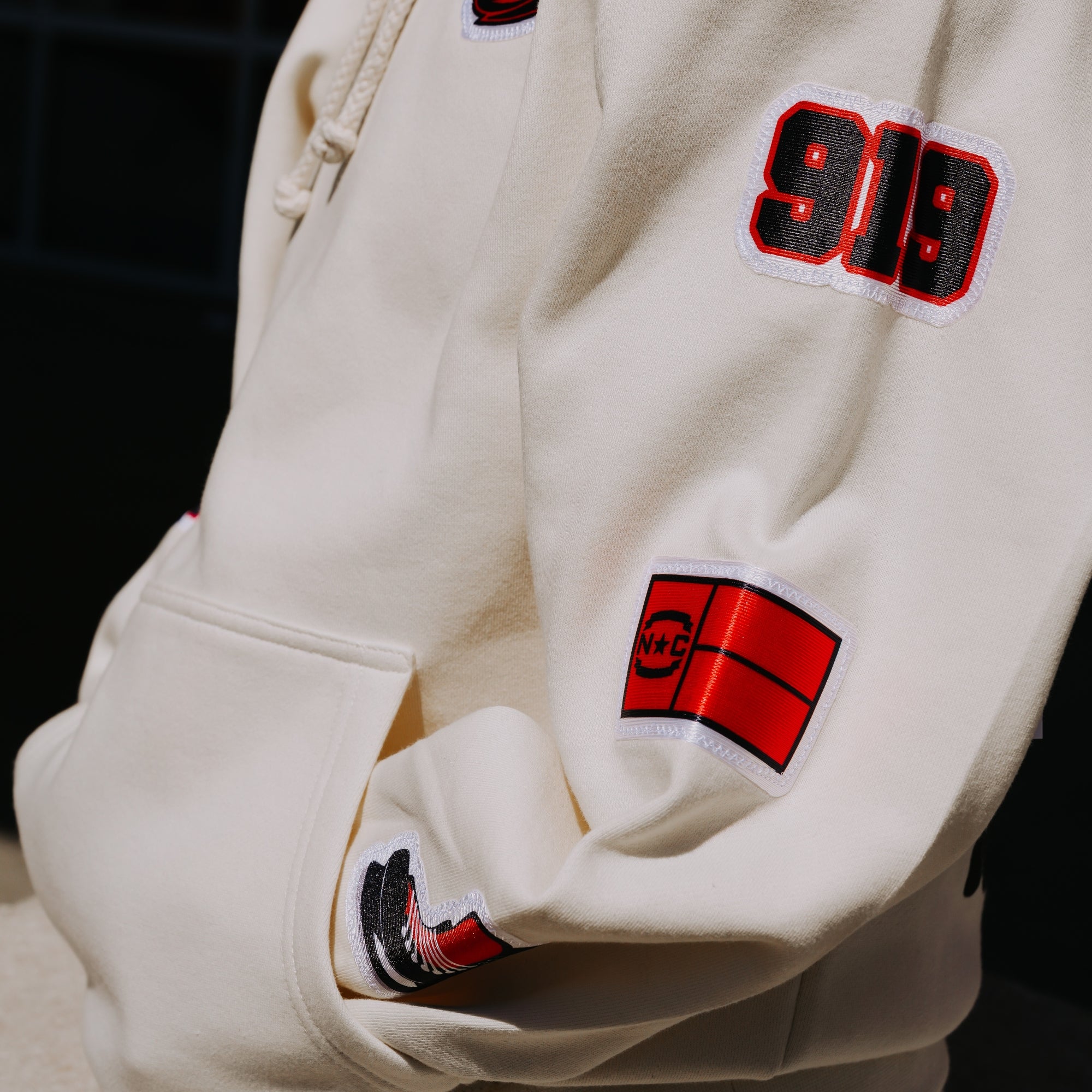 BroDenim Cream Patch Hood