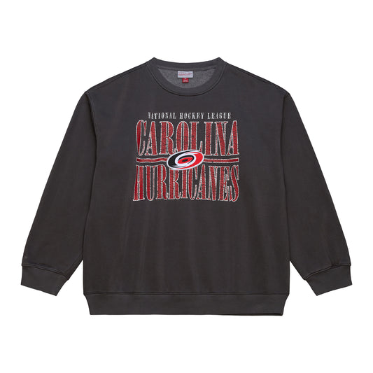 Front: Dark gray crew, "Carolina Hurricanes National Hockey League" graphic with Primary logo on front