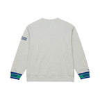 Back: Gray crewneck, "HARTFORD WHALERS" in blue on right sleeve