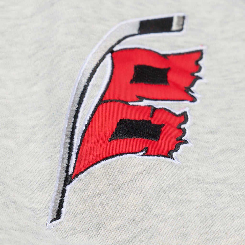 Close up of the Flags logo on the left sleeve