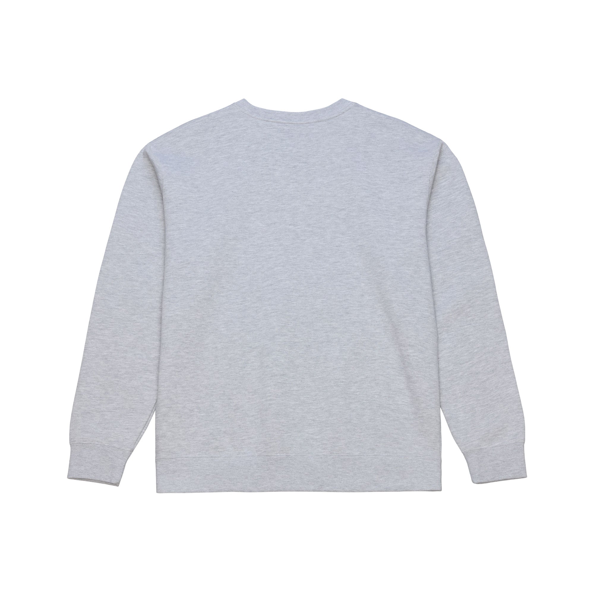 Back: Grey sweater, no design on back