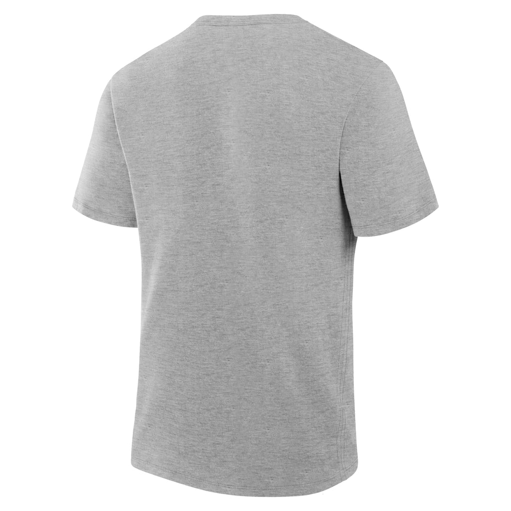Back: Grey tee, no design on back