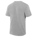 Back: Grey tee, no design on back